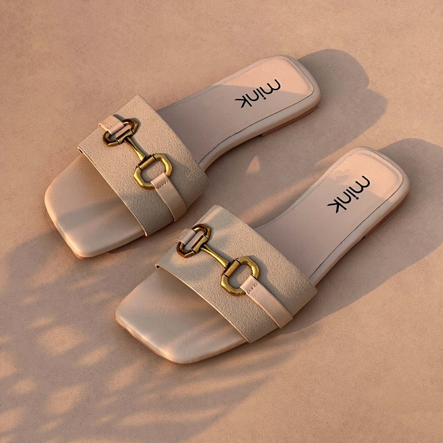BUCKLEBABE SLIDES | Beige