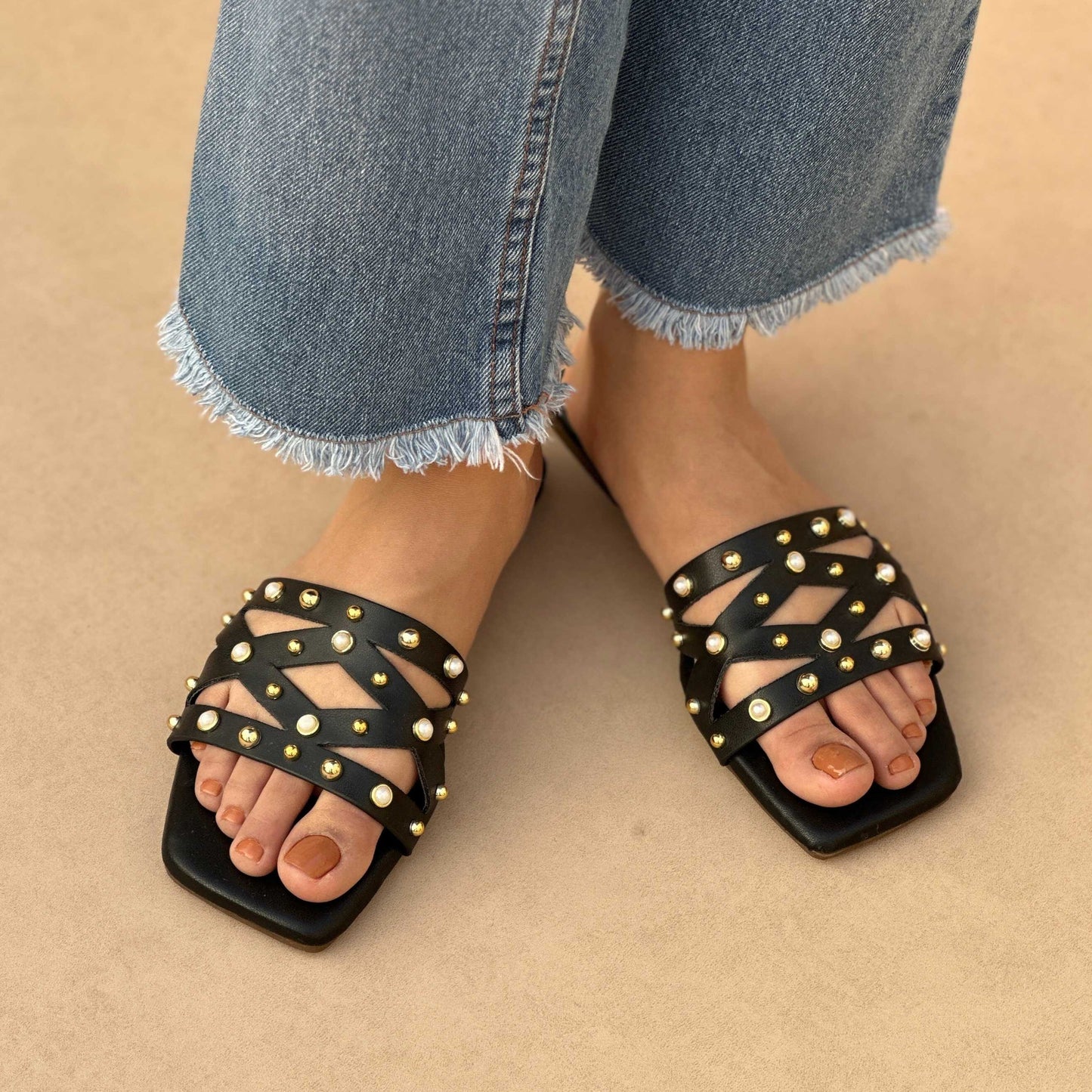 JEWEL SLIDES | Black