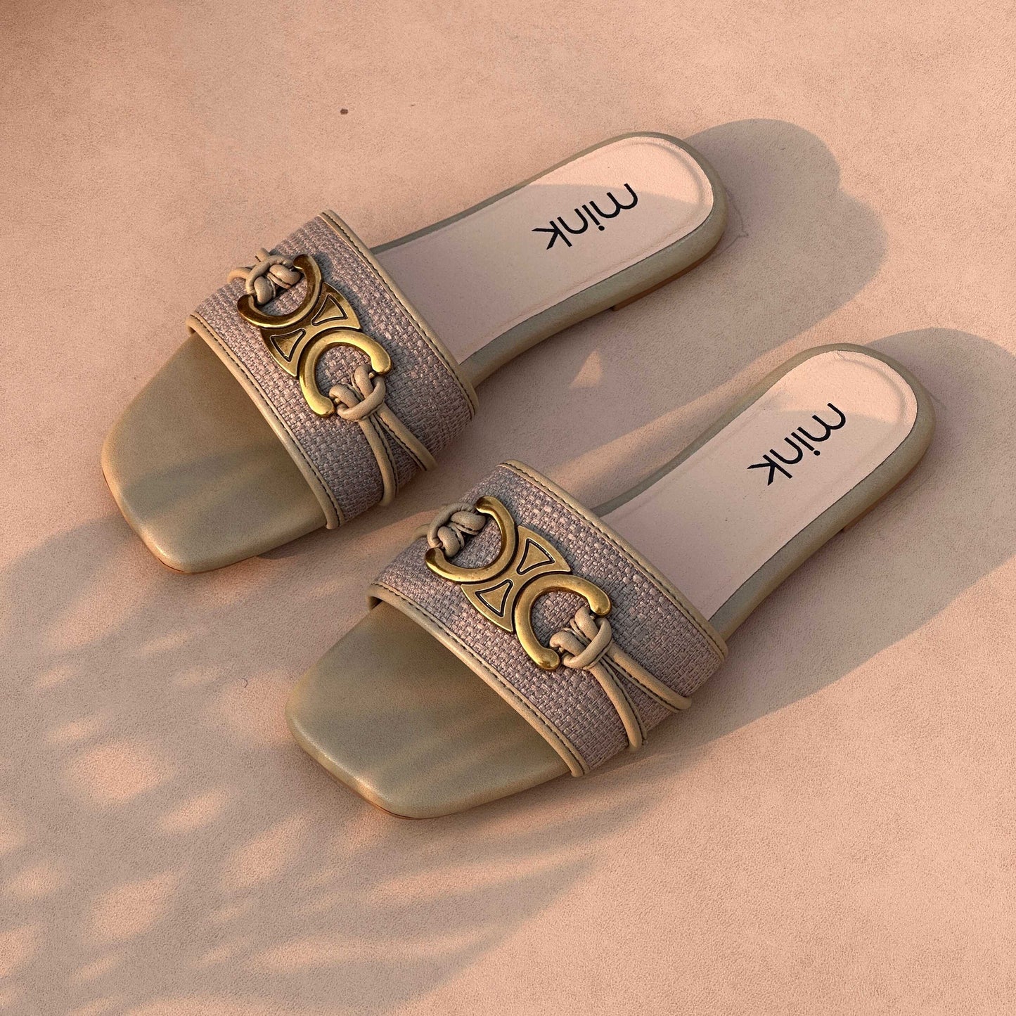 CELINE SLIDES | Olive Green