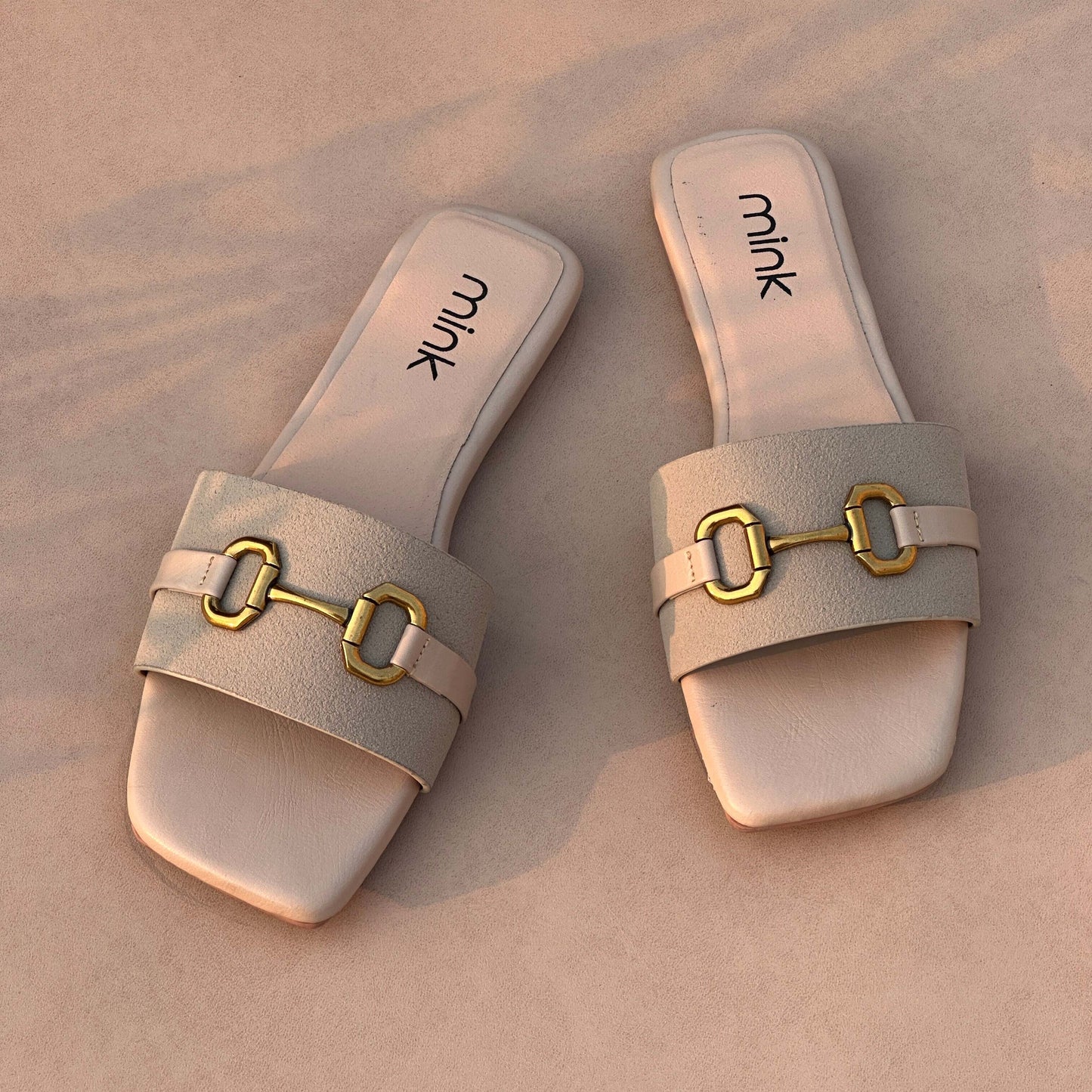 BUCKLEBABE SLIDES | Beige