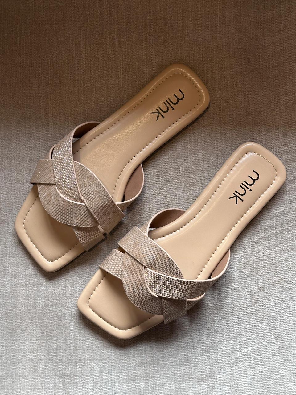 TWISTIES SLIDES | Beige