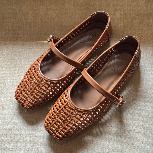 KNITTED MARYJANES | Red Beech