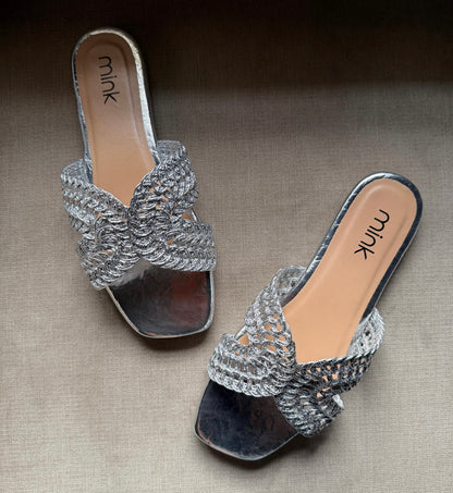 SHIMMER SLIDES | Silver