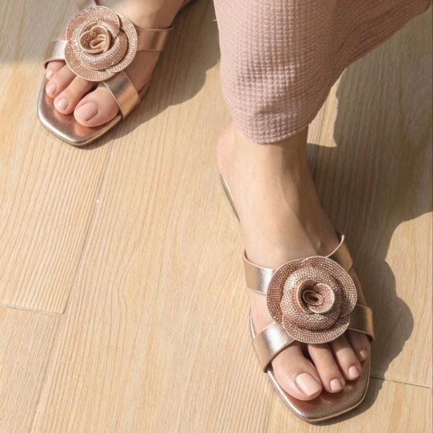 ROSELLA SLIDES | Rose Gold