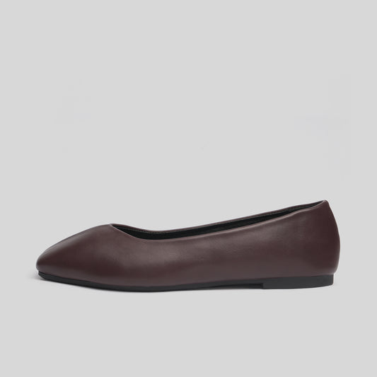 SEAM SQUARE PUMPS | Deep Coffee