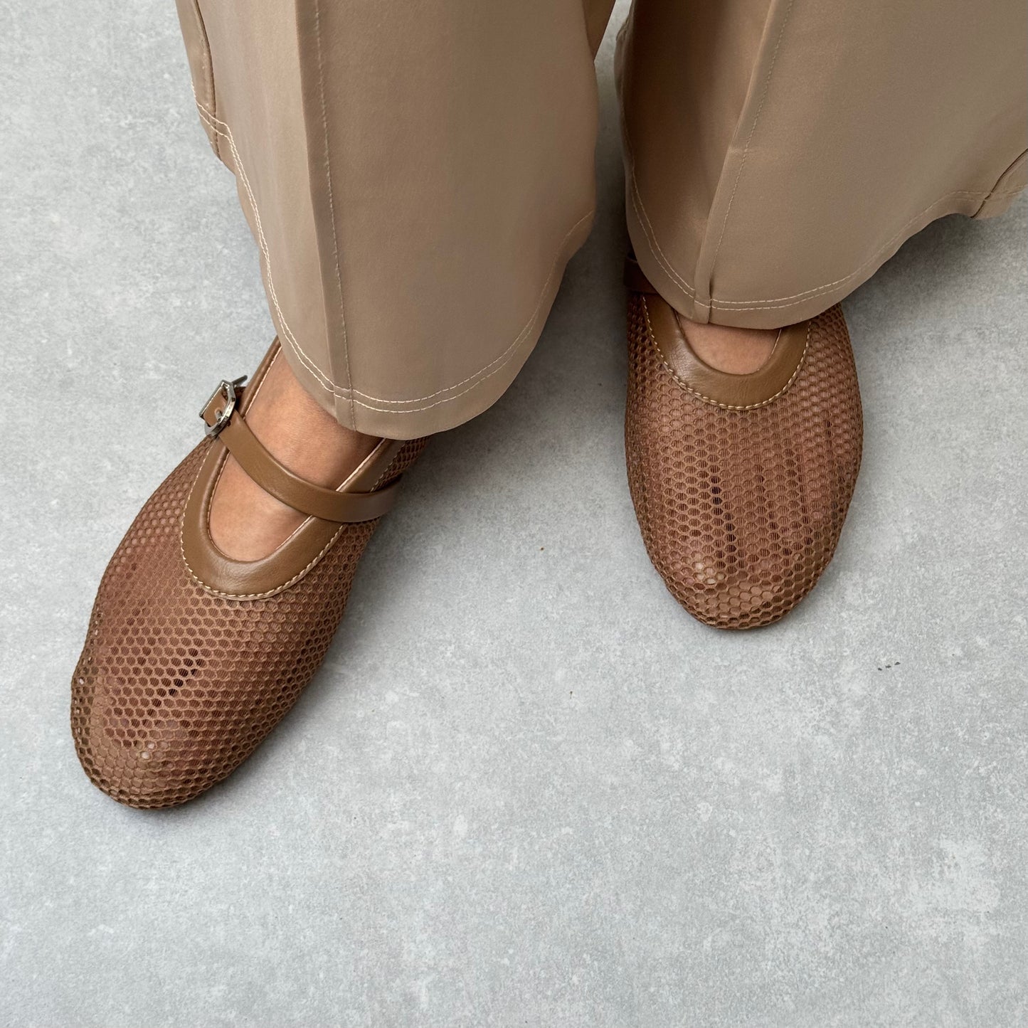 ROUNDED MESH BALLET | Brown Bear