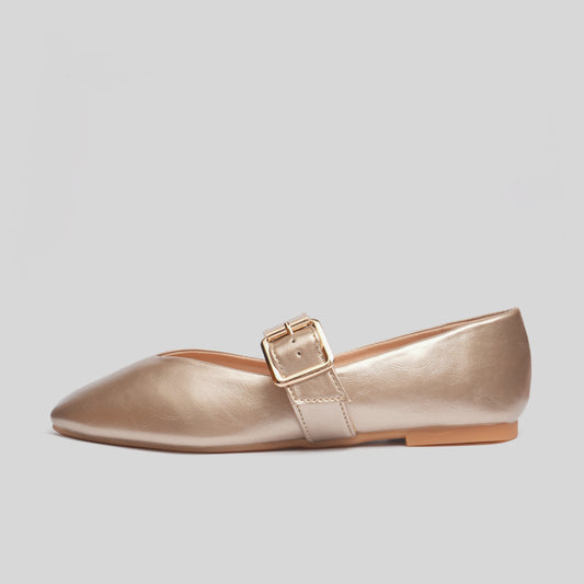 PATENT BALLETS | Light Gold