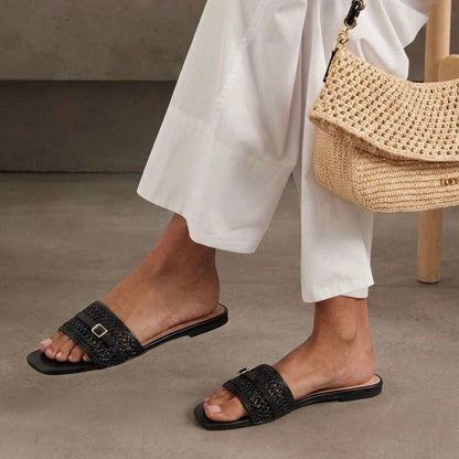 KNITTED SLIDES | Black