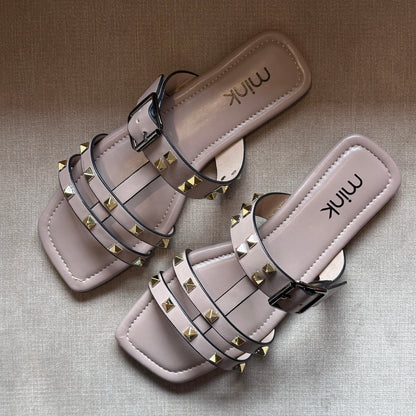 VALENTINO SLIDES | Mouse Gray