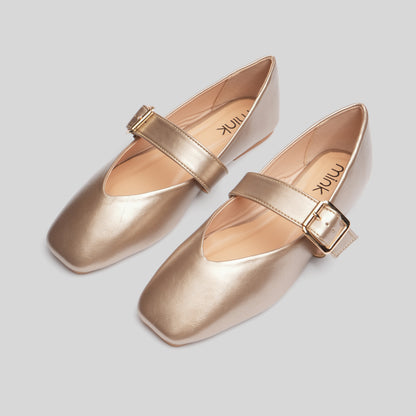 PATENT BALLETS | Light Gold