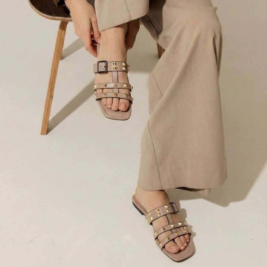 VALENTINO SLIDES | Mouse Gray