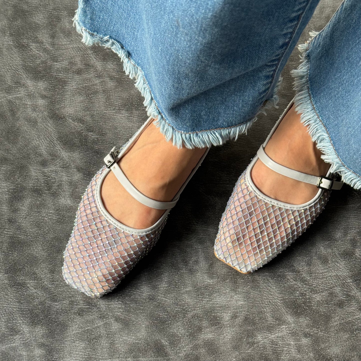 BLING MESH BALLET | Ocean Gray