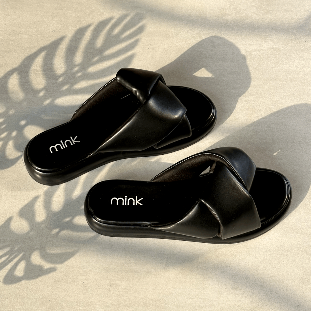 PUFFER KNOT SLIDES PUFFER SLIPPER Mink 