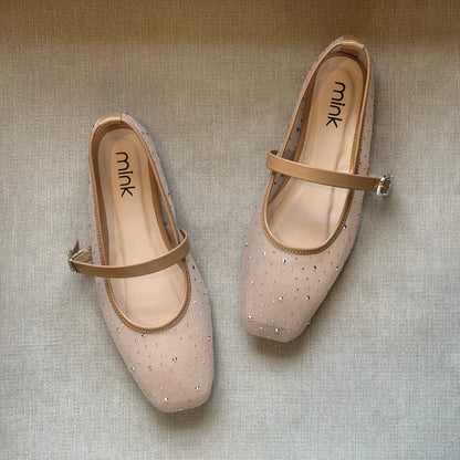 STARRY MESH BALLET | Beige
