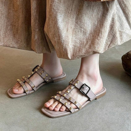 VALENTINO SLIDES | Mouse Gray