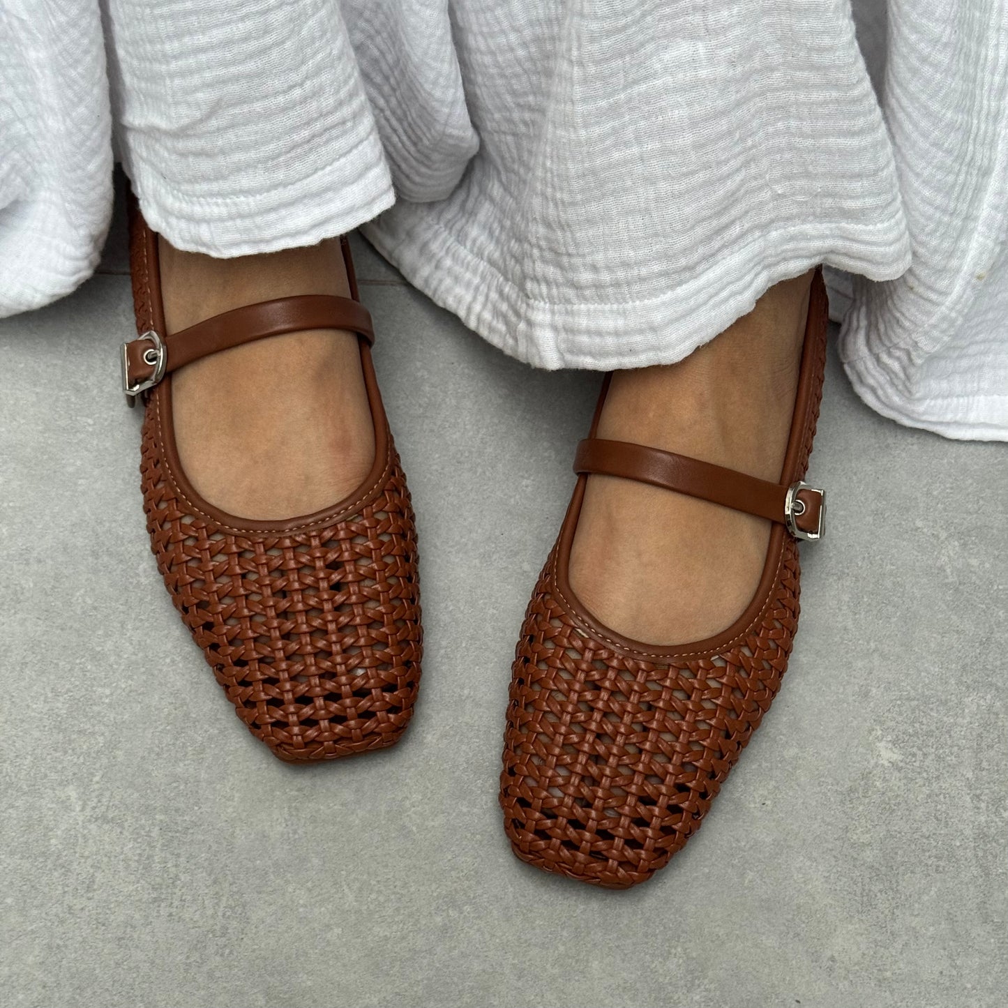KNITTED MARYJANES | Red Beech