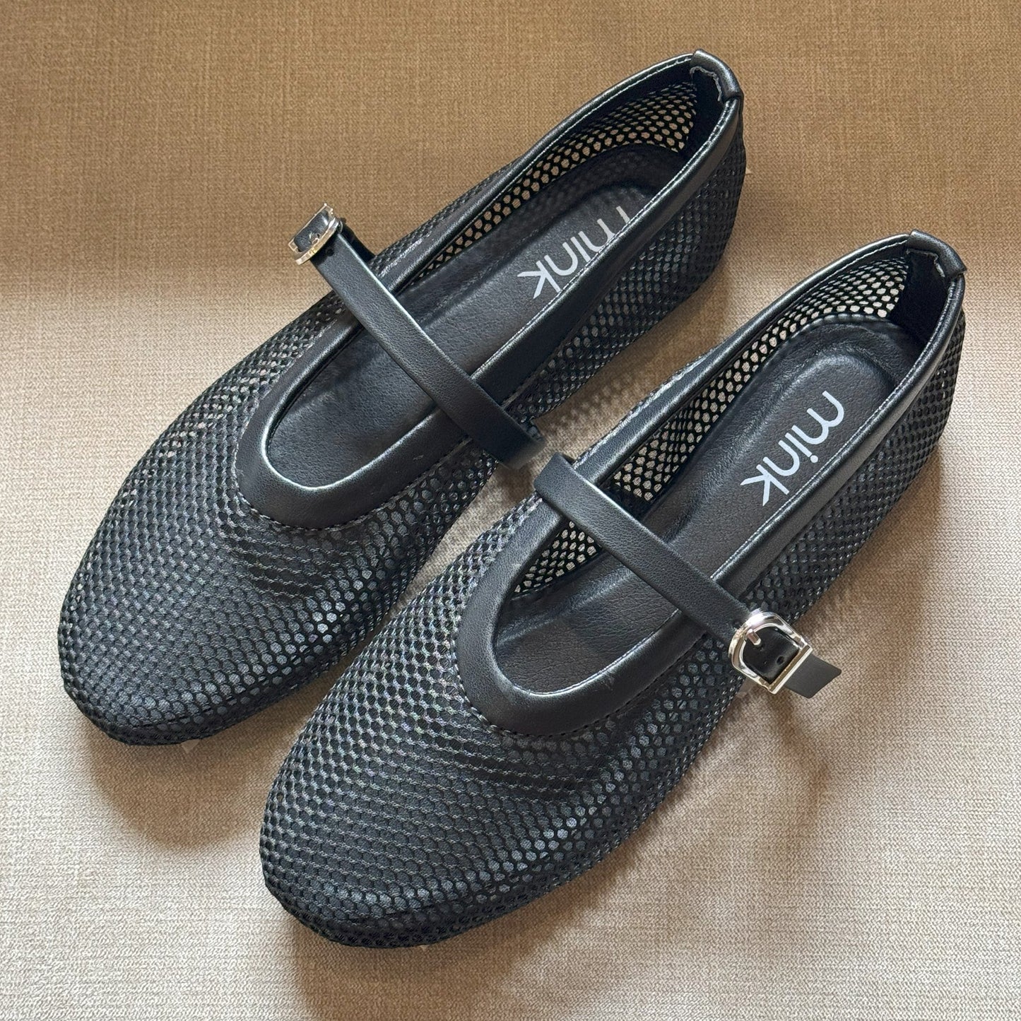 ROUNDED MESH BALLET | Black