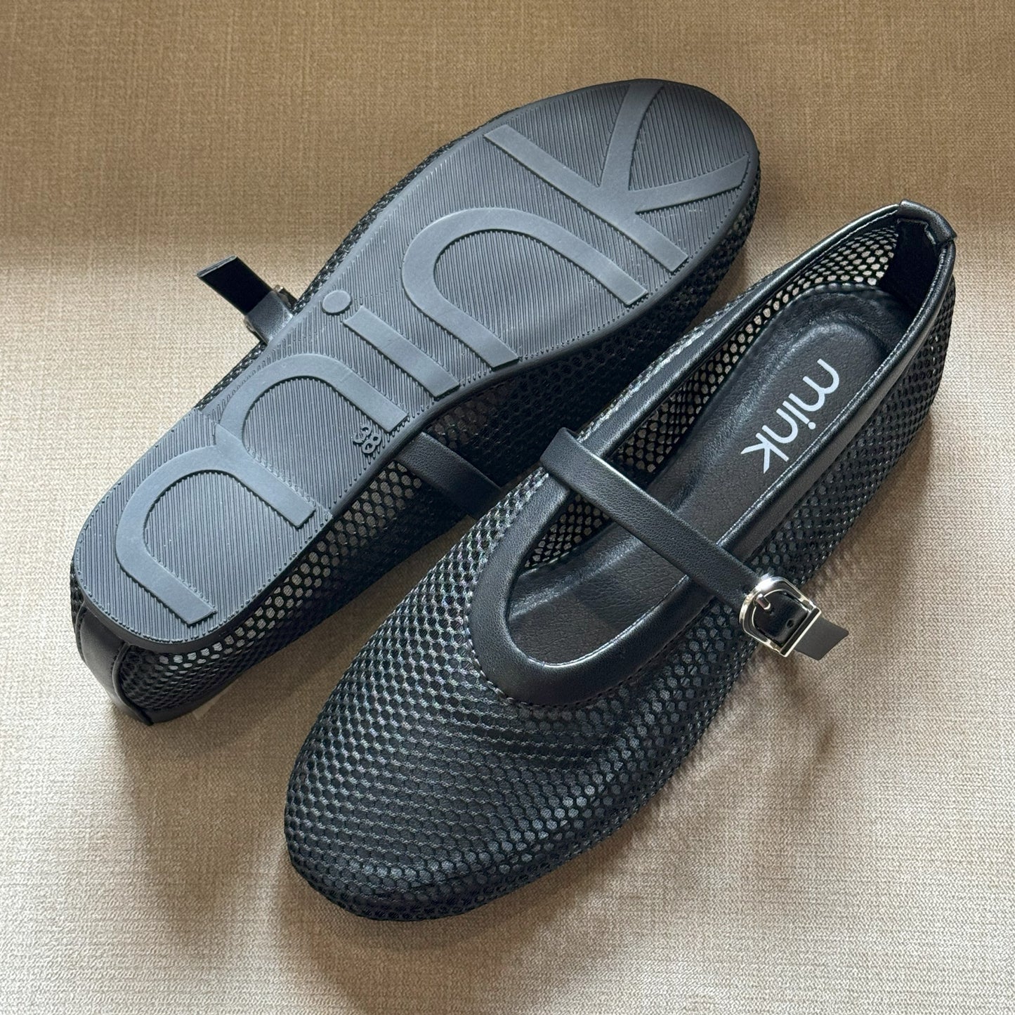 ROUNDED MESH BALLET | Black