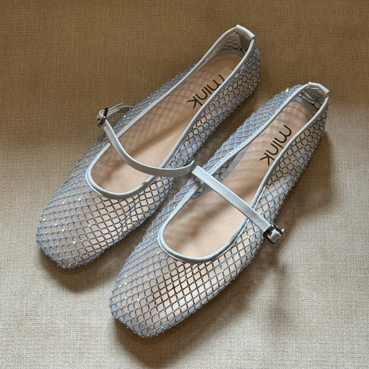 BLING MESH BALLET | Ocean Gray
