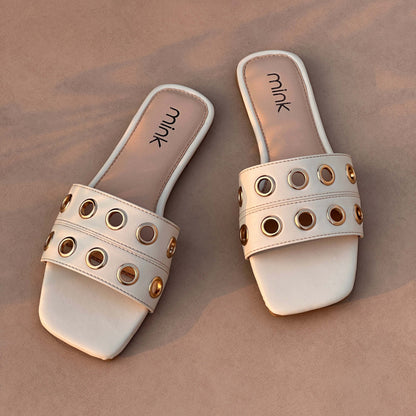 RINGLET SLIDES | White