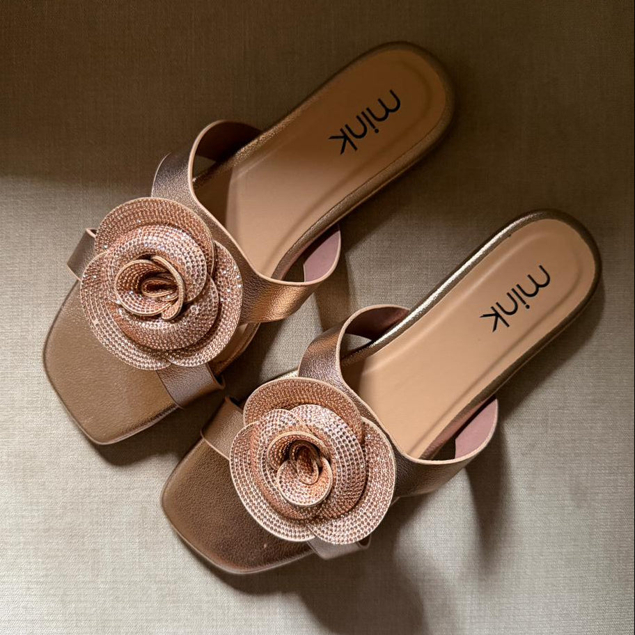 ROSELLA SLIDES | Rose Gold