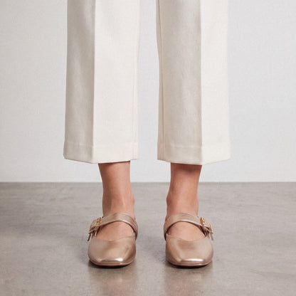 PATENT BALLETS | Light Gold
