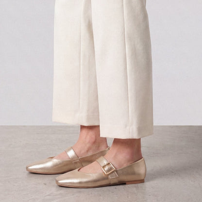 PATENT BALLETS | Light Gold
